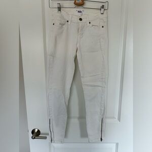 Paige zipper ankle skinny jeans